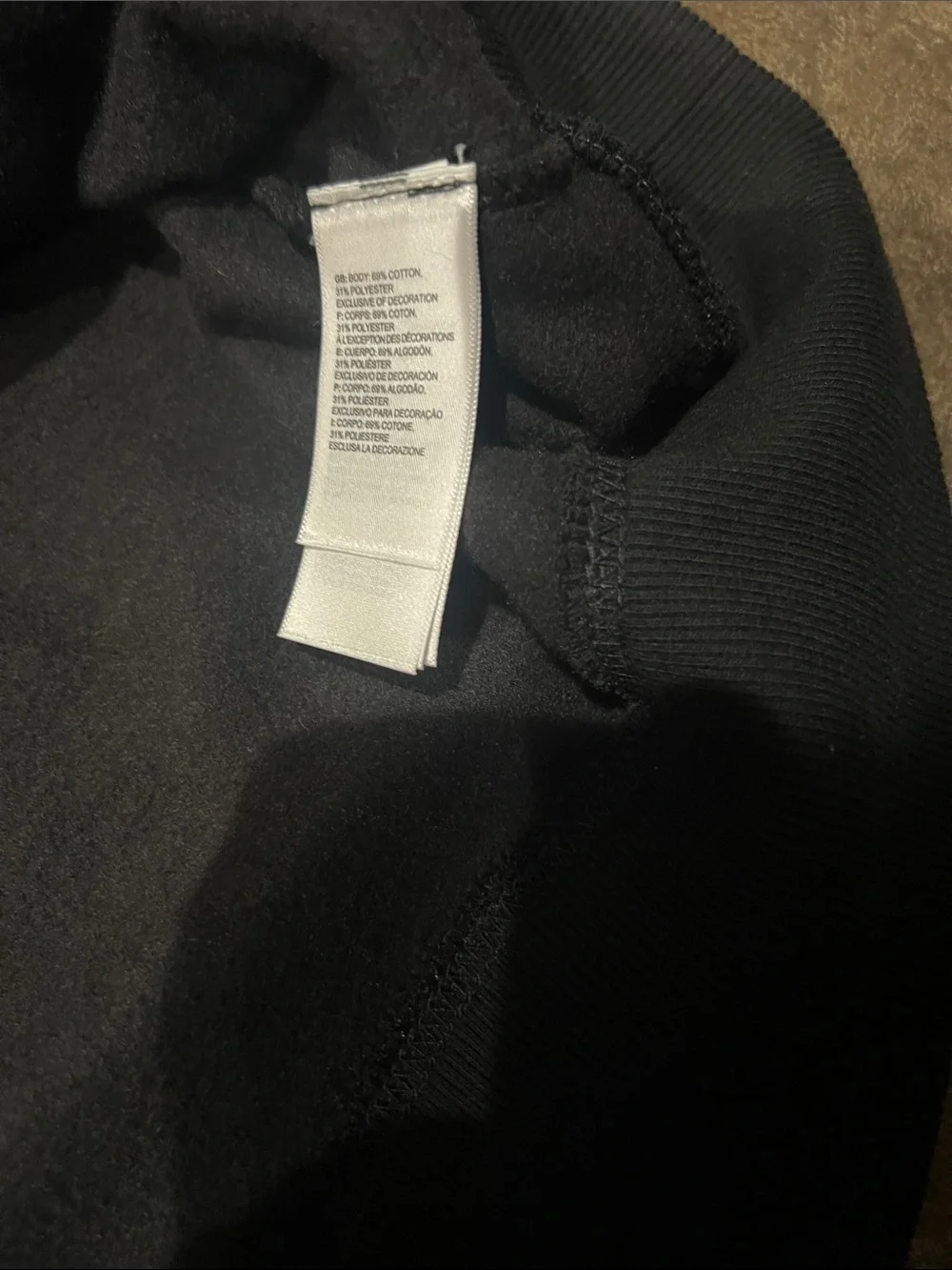The North Face Men's Black Crewneck Sweatshirt with White Logo